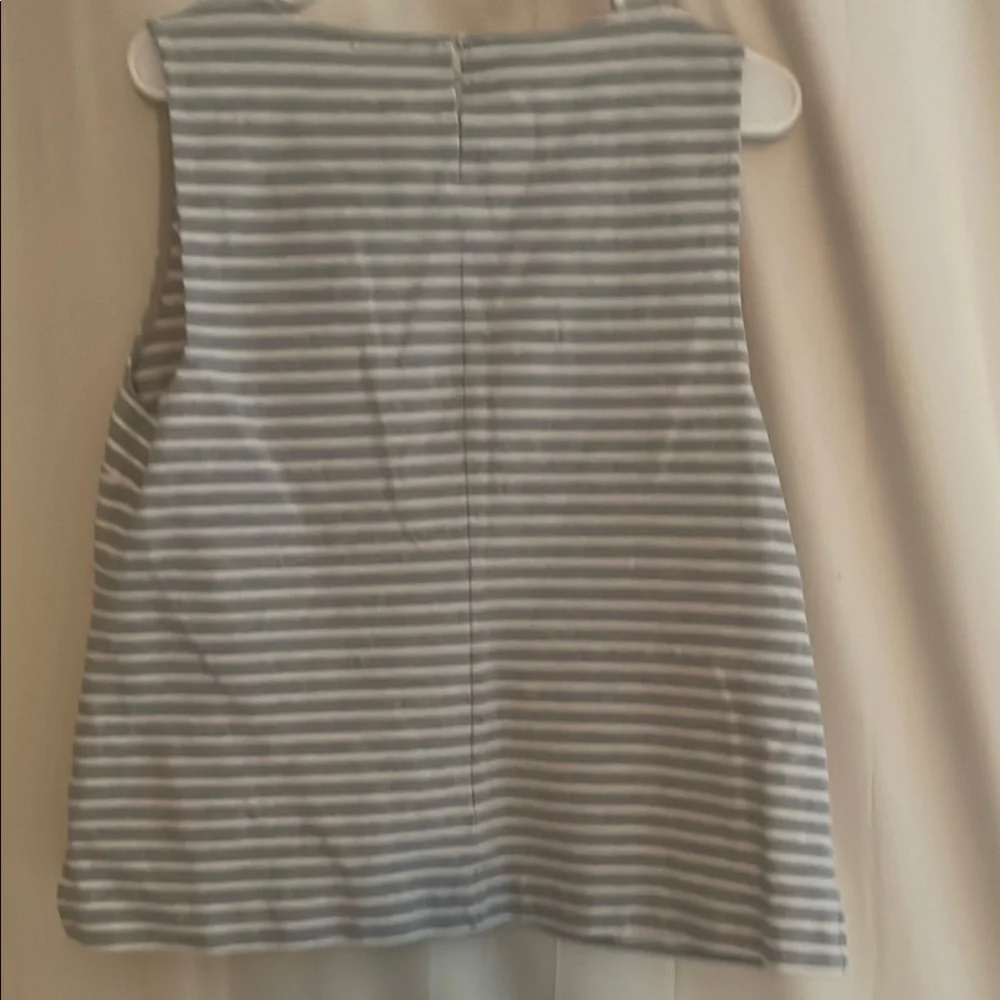 J. Crew Gray Boxy Embellished Tank Top